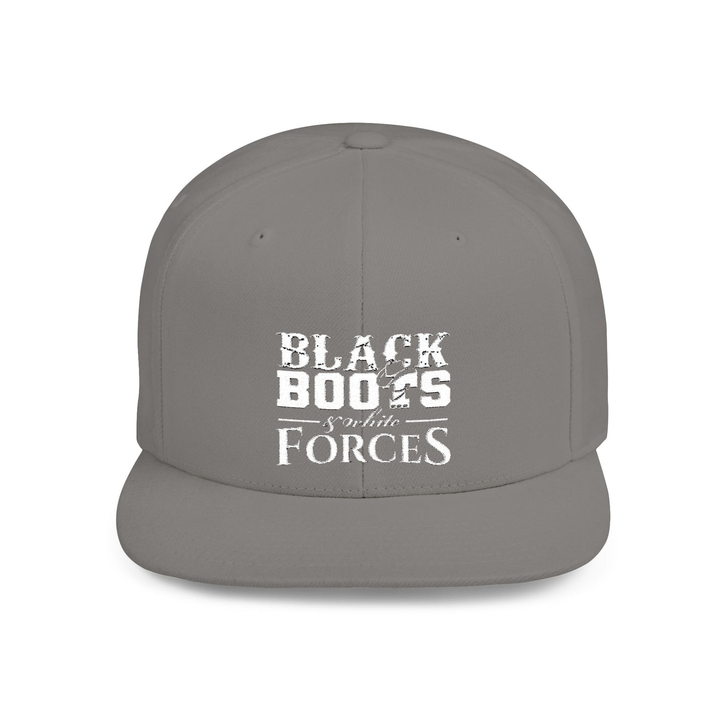 Black Boots & White Forces Snapback Hat