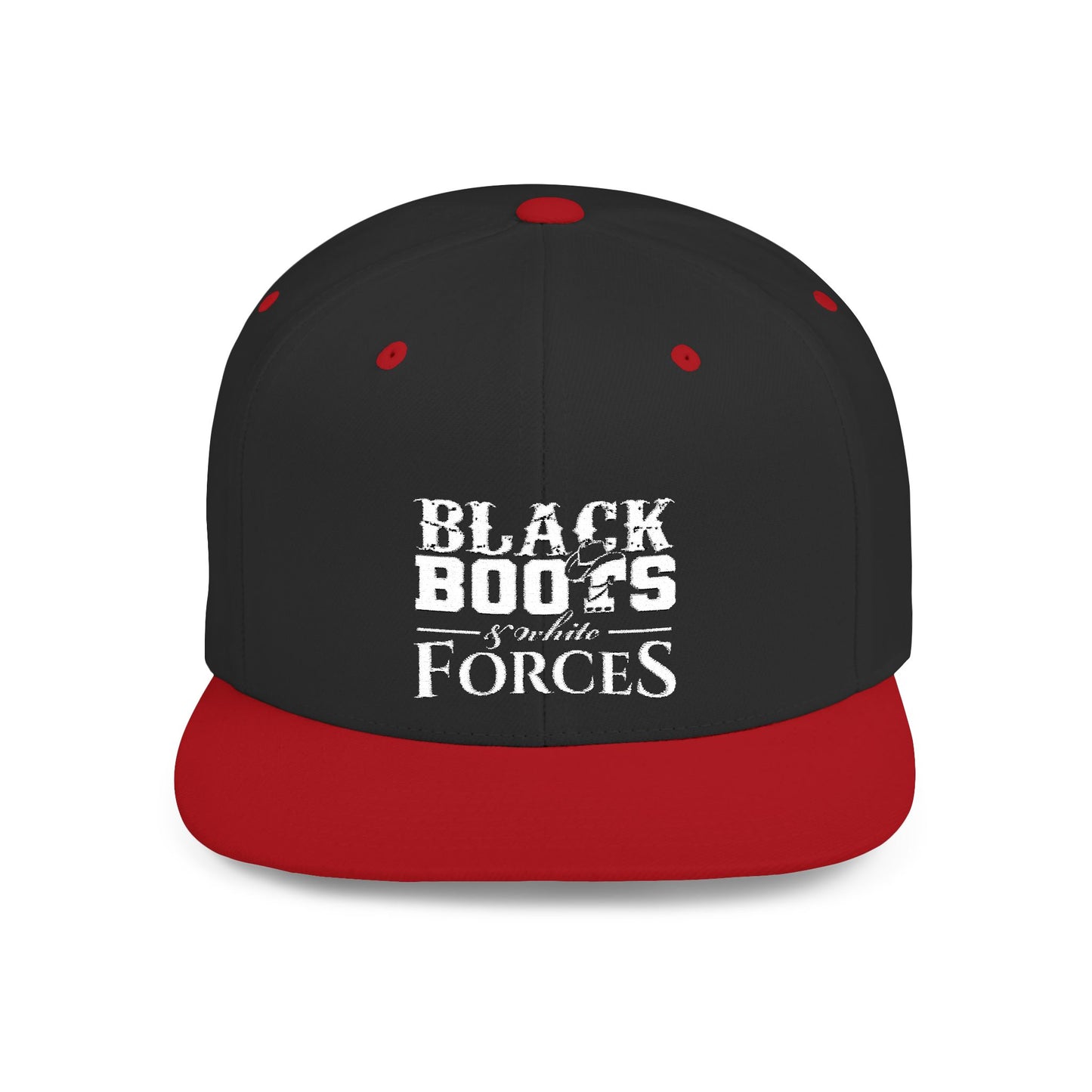 Black Boots & White Forces Snapback Hat