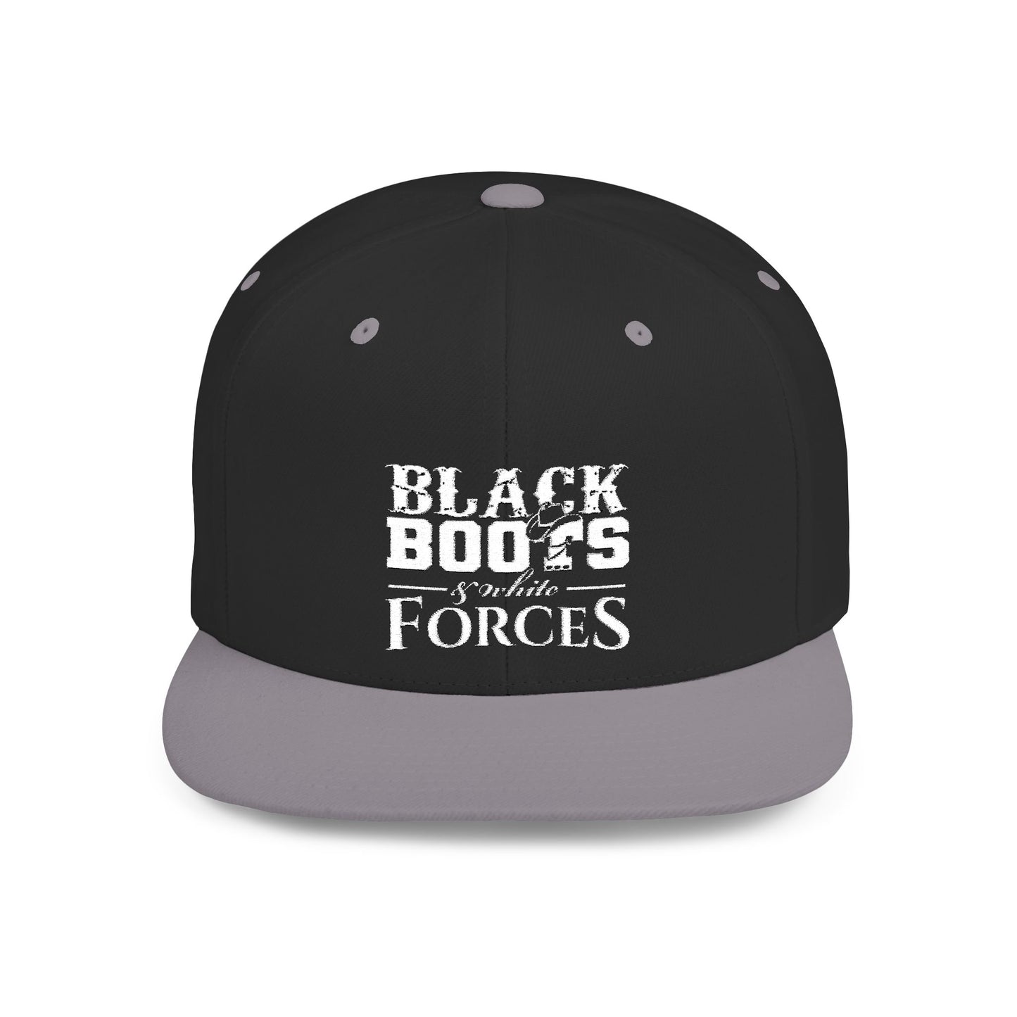 Black Boots & White Forces Snapback Hat