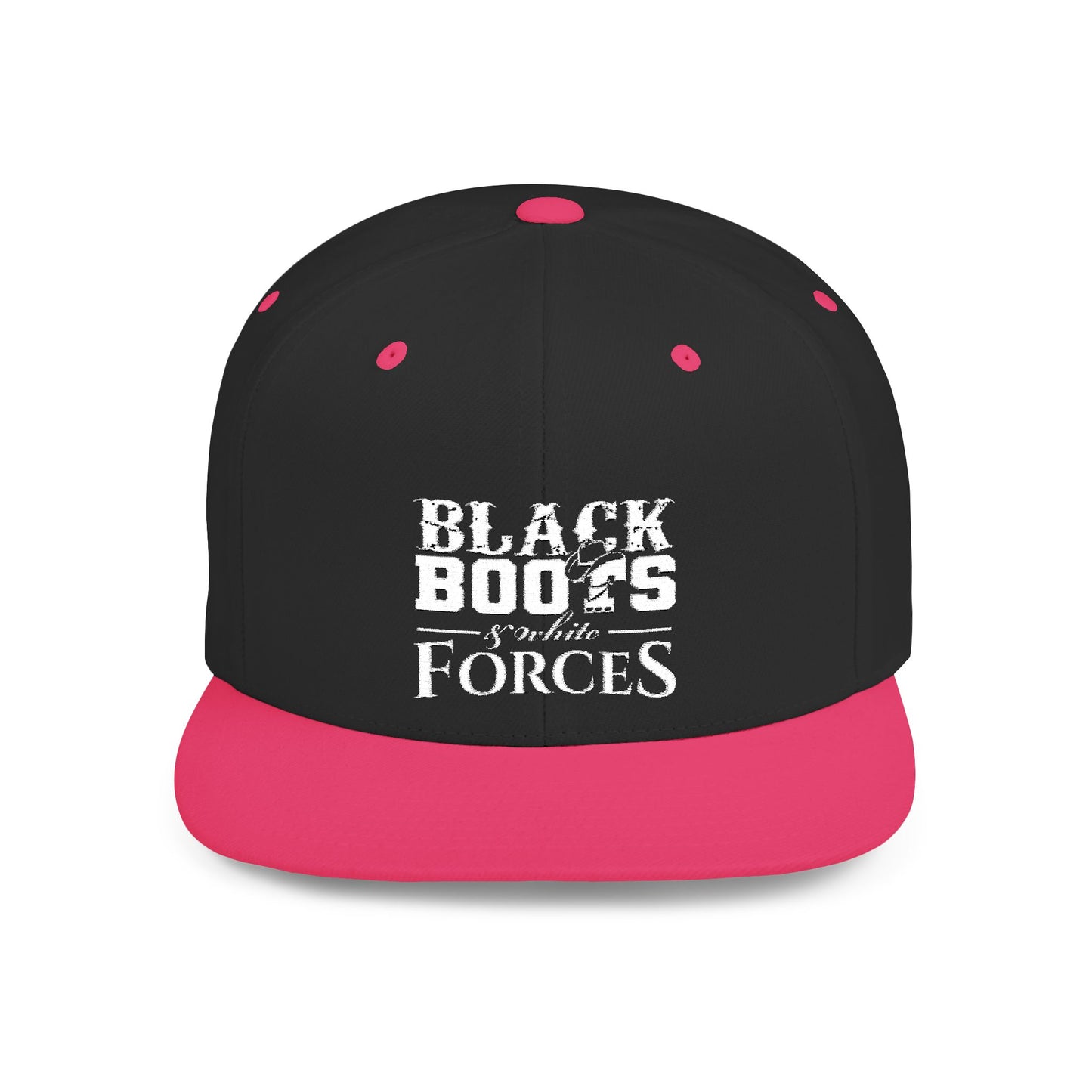 Black Boots & White Forces Snapback Hat