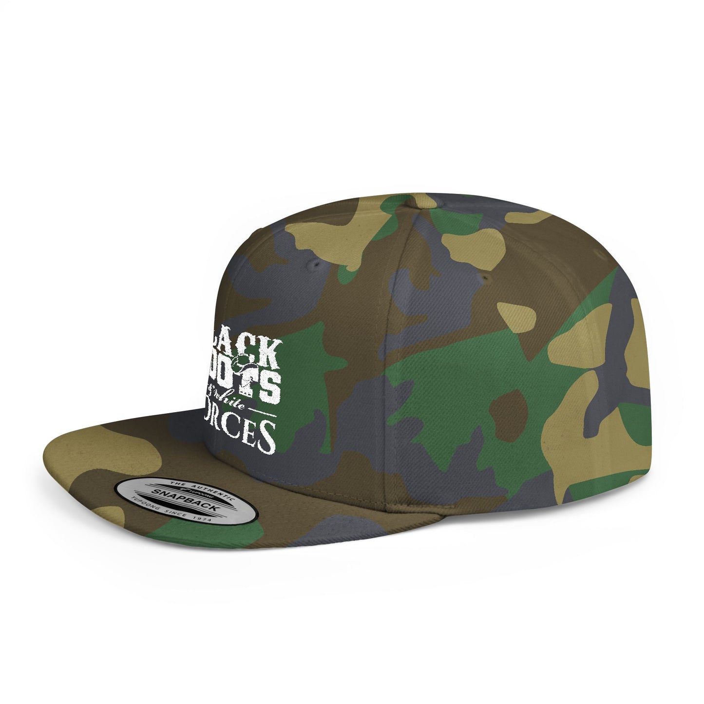 Black Boots & White Forces Snapback Hat