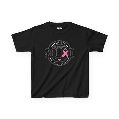 Kids Heavy Cotton™ Tee - Support Squad Breast Cancer Awareness Shirt